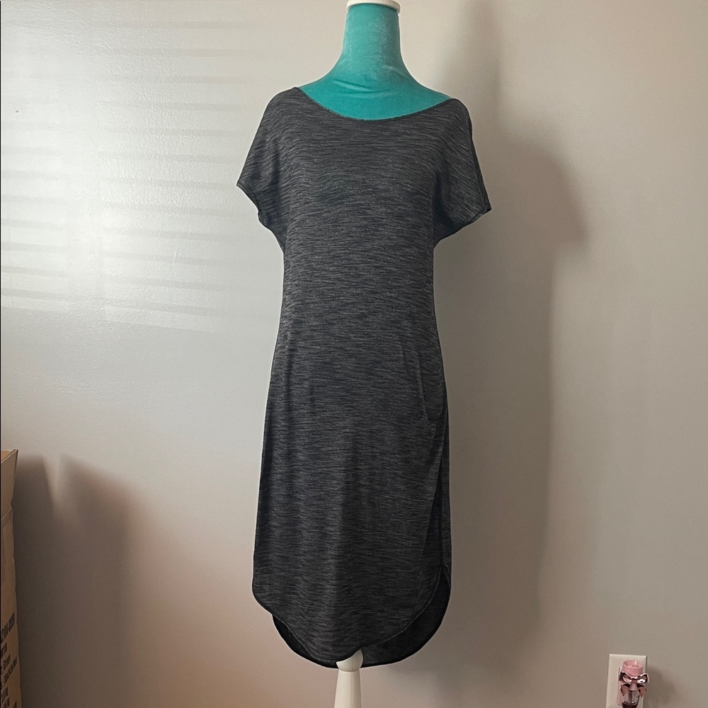 Gray Short Sleeve Dress